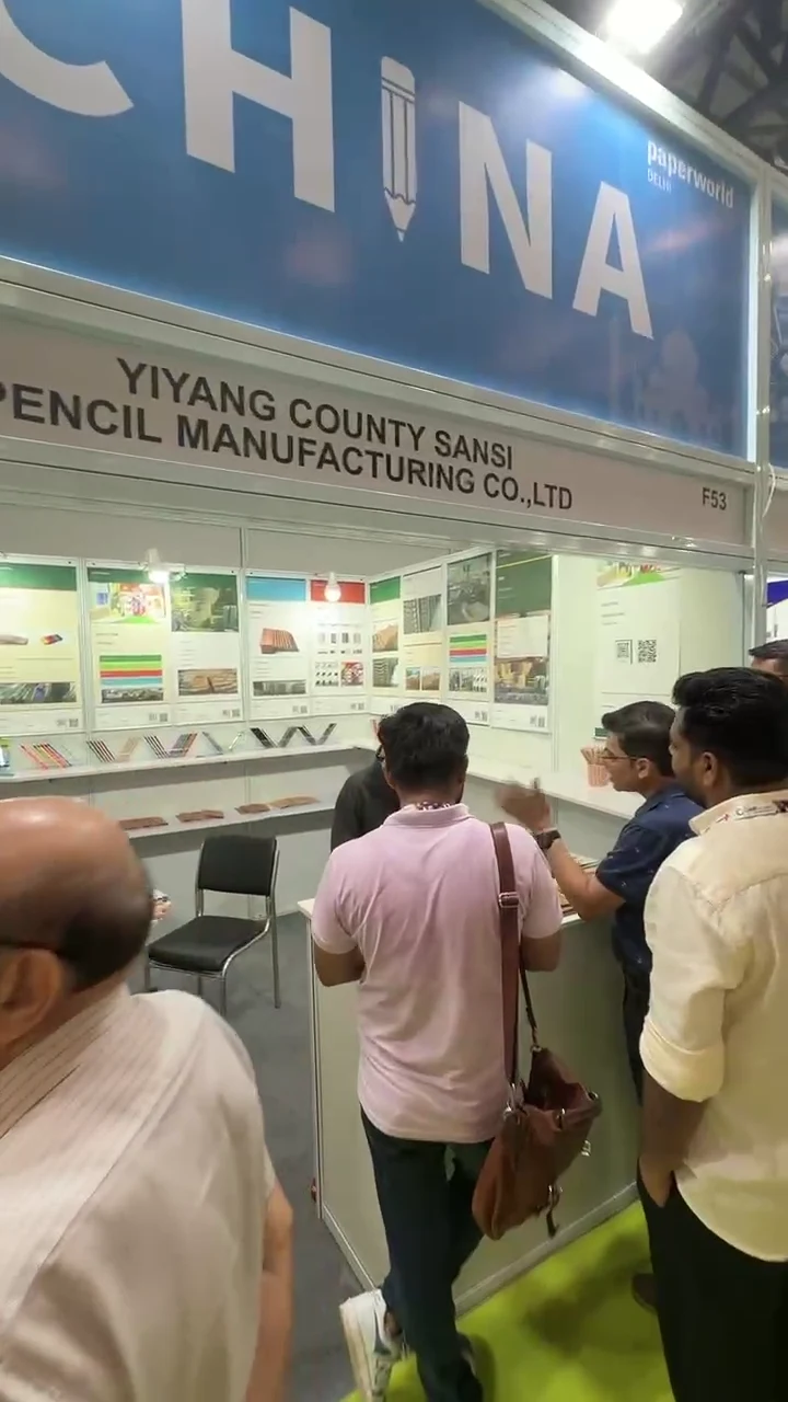 Paperworld Delhi field photograph showing the Sansi production entity on the booth fascia